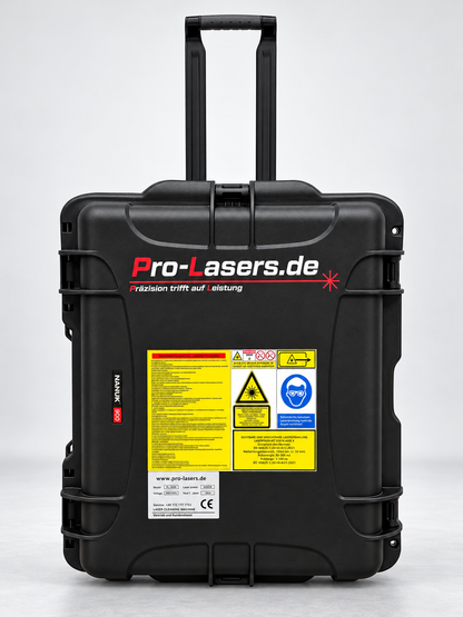 LASERREINIGER 500 W PULS- 5 / 15 / 50 MJ – JPT MOPA – KOFFERVERSION - Digitalem Handteil-Preis in netto