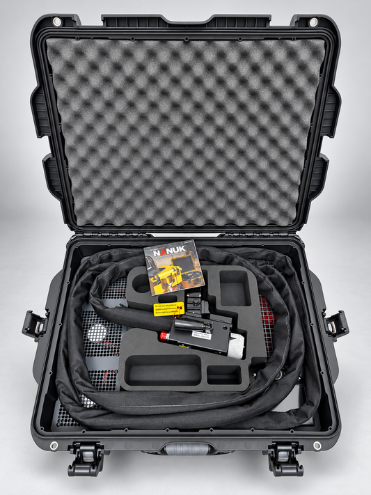 LASERREINIGER 500 W PULS- 5 / 15 / 50 MJ – JPT MOPA – KOFFERVERSION - Digitalem Handteil-Preis in netto
