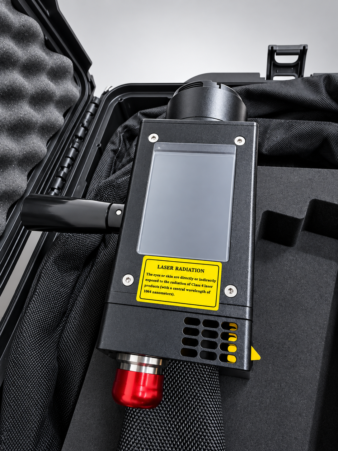 LASERREINIGER 500 W PULS- 5 / 15 / 50 MJ – JPT MOPA – KOFFERVERSION - Digitalem Handteil-Preis in netto